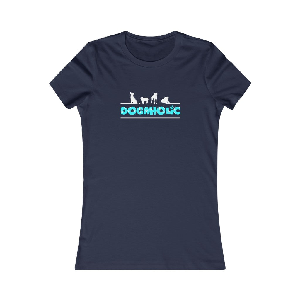 'Dogaholic' Women's Luxe Slim Tee