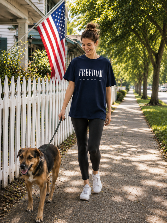 Freedom. Found On Four Paws Unisex Tee