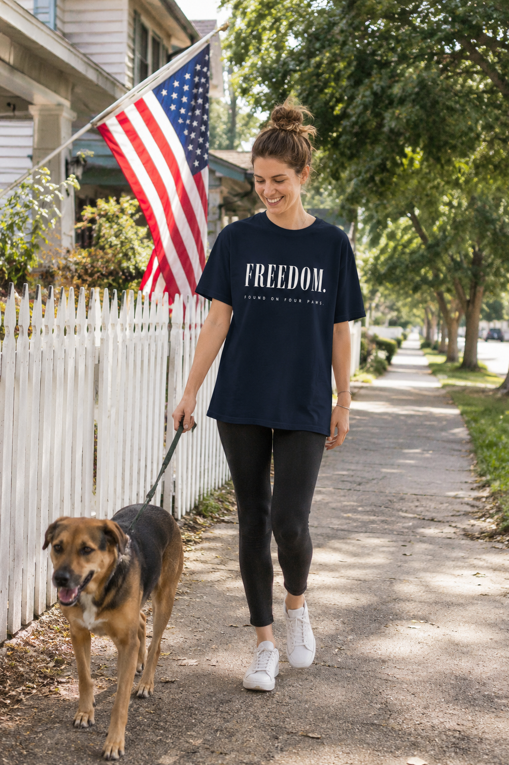 Freedom. Found On Four Paws Unisex Tee