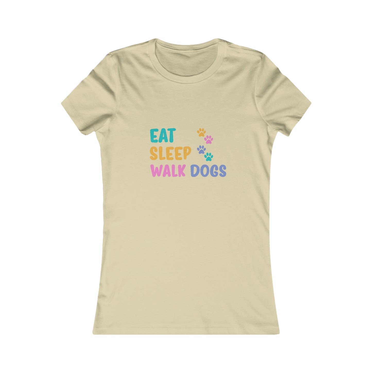 'Eat Sleep Walk Dogs' Women's Luxe Slim Tee