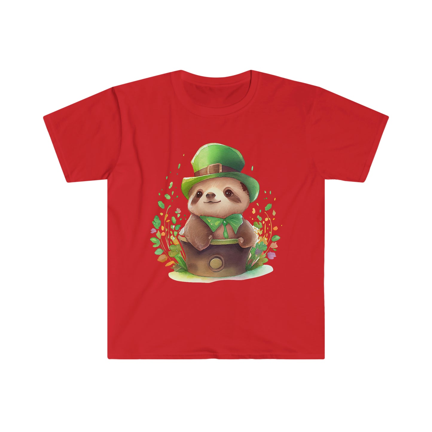 "Cute St. Patrick's Day Sloth" Essential Comfort Tee
