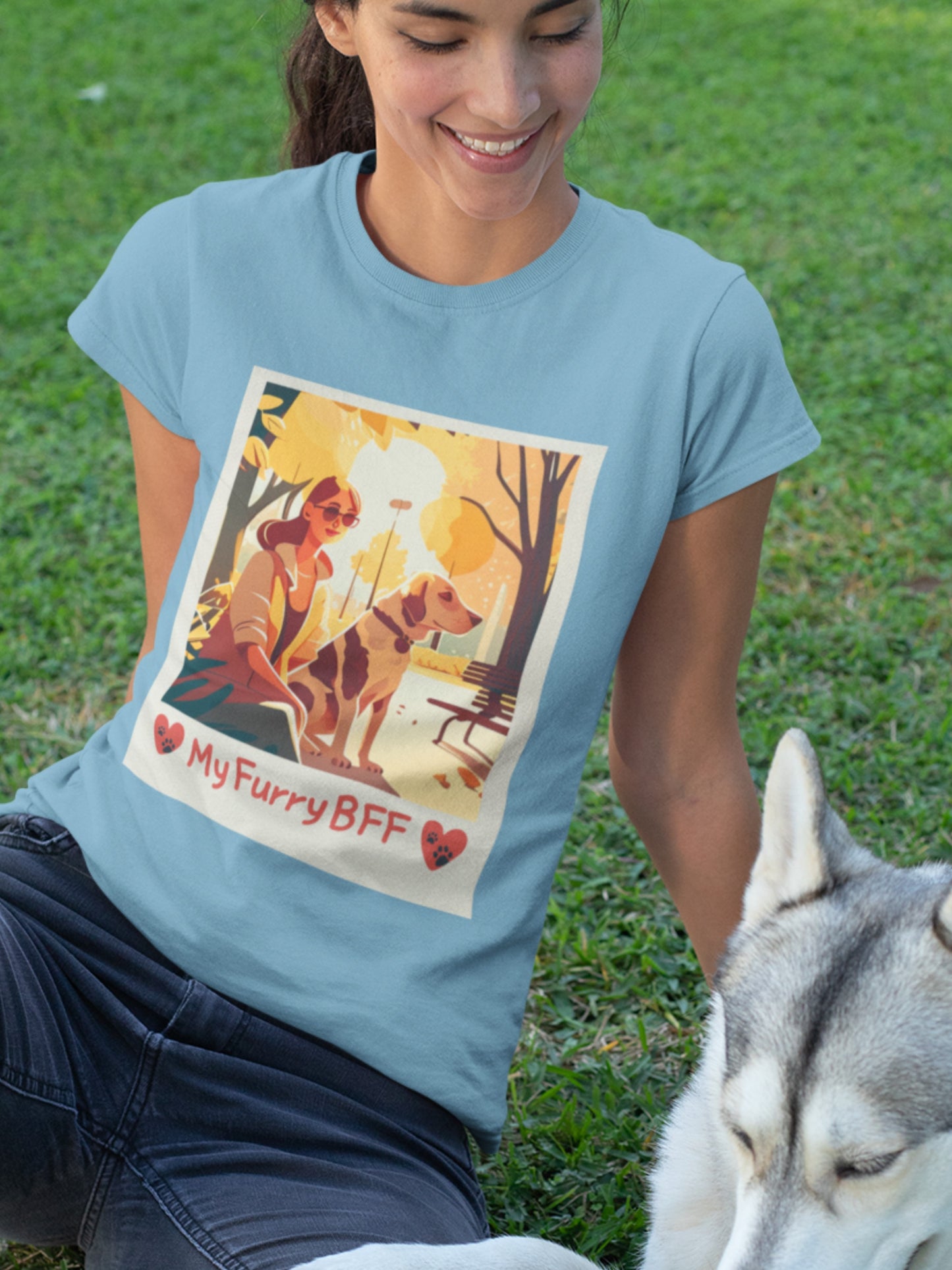 "My Furry BFF" Ladies' Essential Comfort Tee