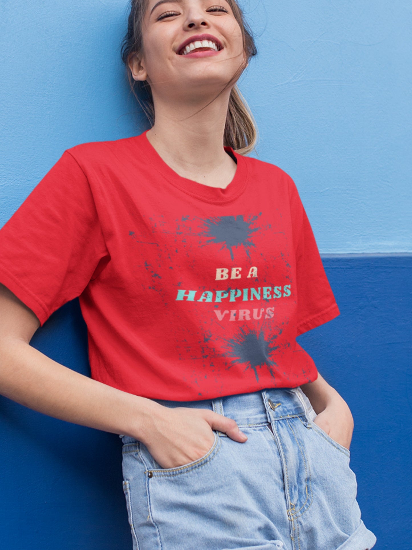 "Be A Happiness Virus" Essential Comfort Tee