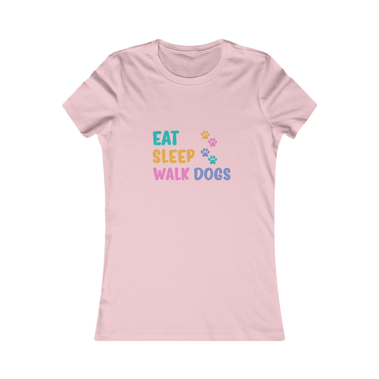 'Eat Sleep Walk Dogs' Women's Luxe Slim Tee