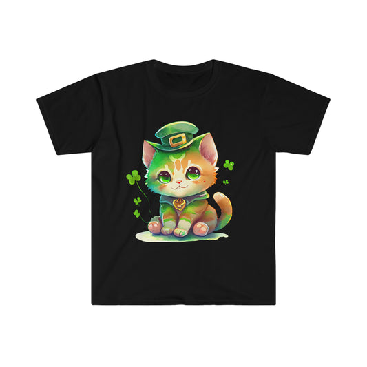 "Cute Saint Patrick's Day Cat" Essential Comfort Tee